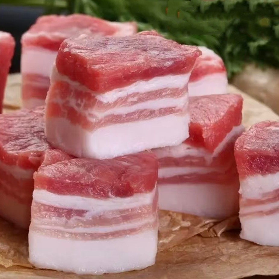 精品五花肉块五花三层适合做精美红烧肉