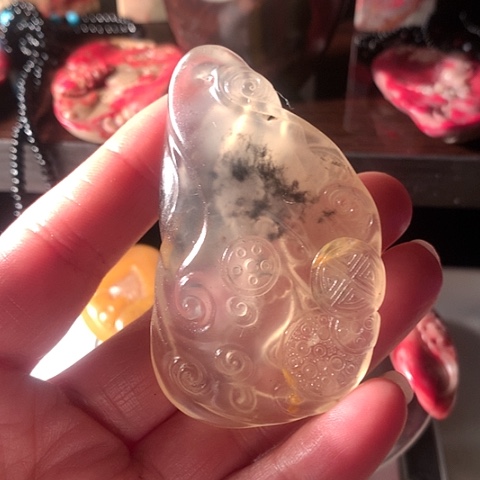 昌化石昌化冻底挂件