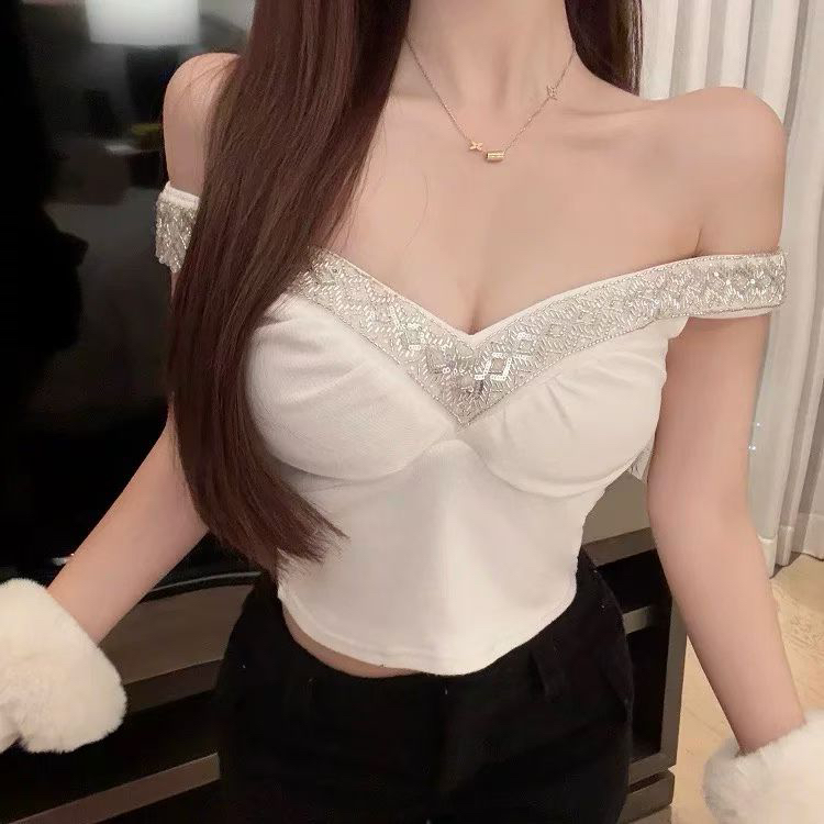 重工设计感修身自带胸垫吊带背心女款