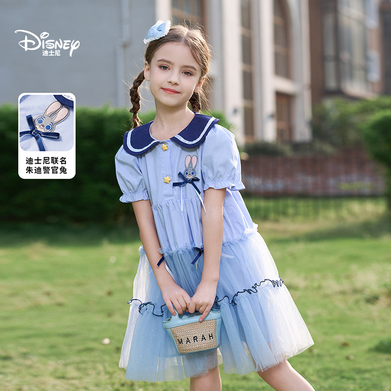 Disney/迪士尼2026年新款夏装女童卡通动漫连衣裙公主裙童装甜美