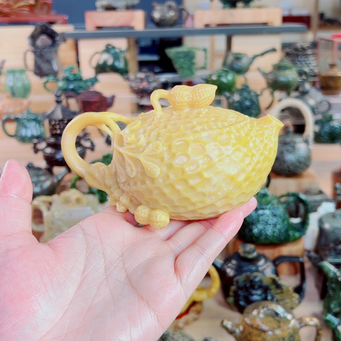 爱***花天然石材手工雕刻