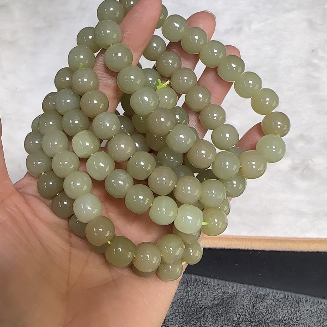 玛瑙/玉髓合金珠宝半成品和田玉单圈约10mm一条