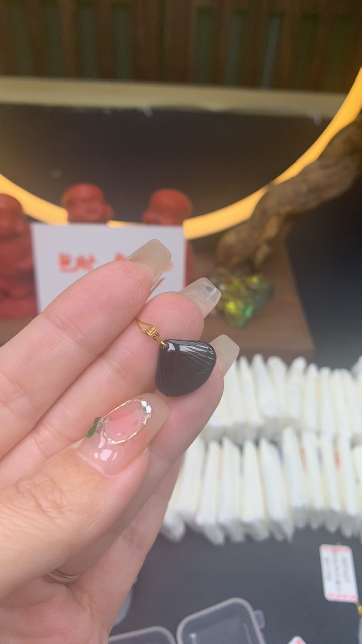 天然a货翡翠18k福贝