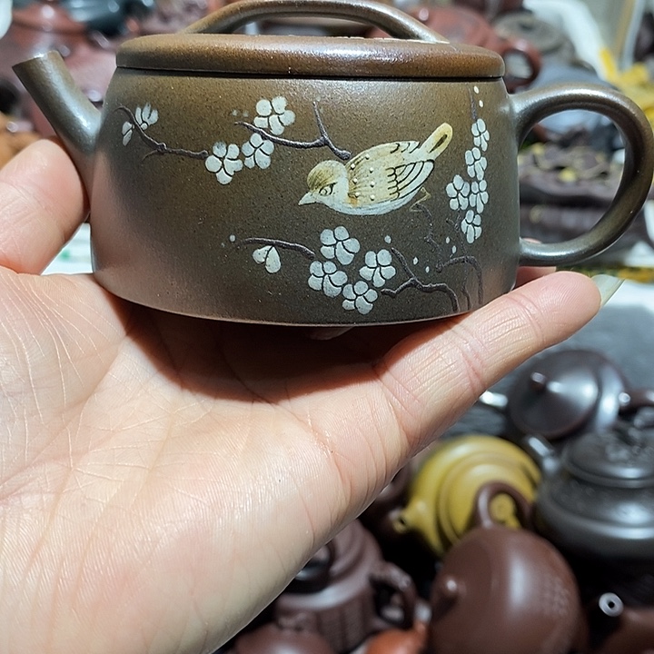 紫砂茶壶内口瑕微瑕