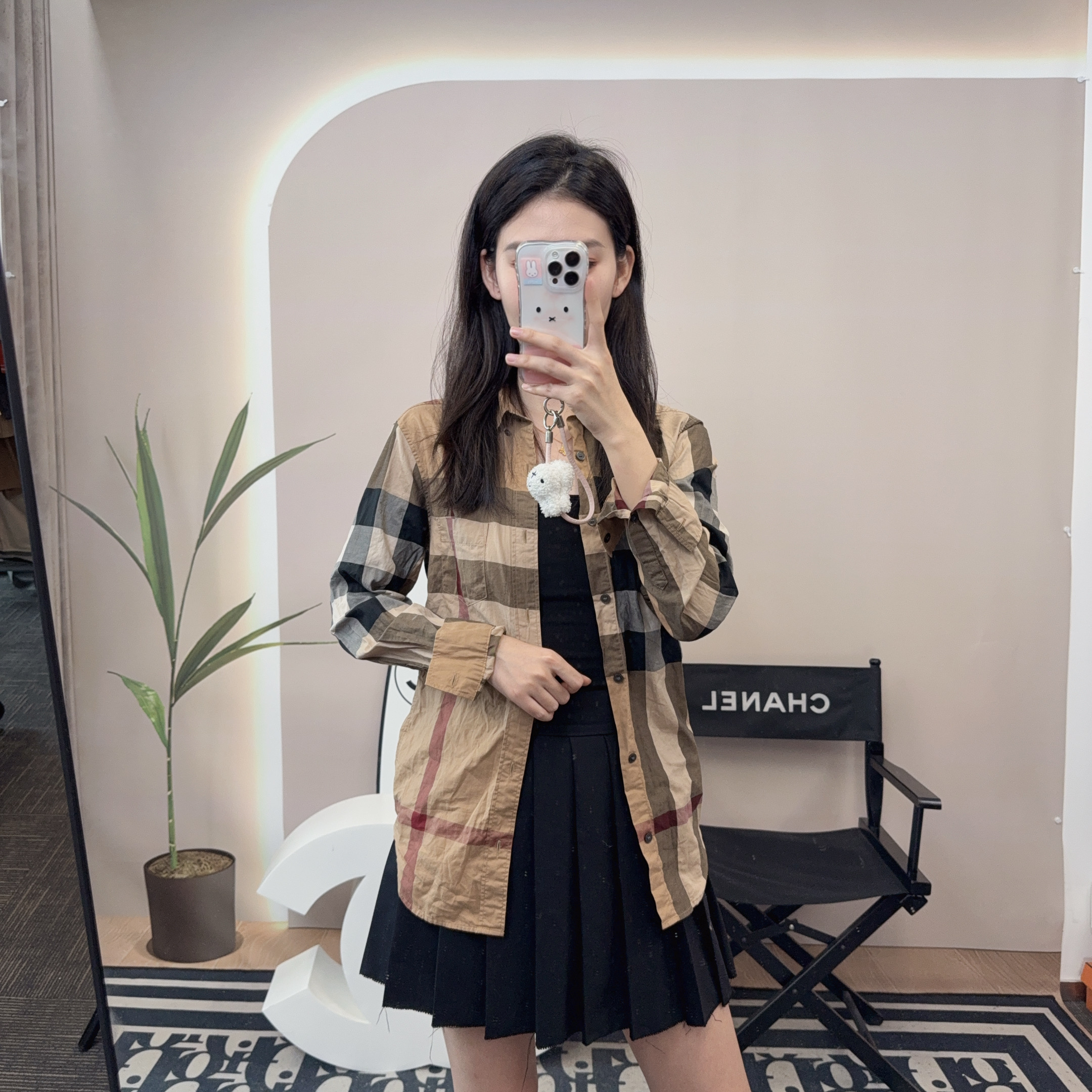 95新 BURBERRY/博柏利 麦殿/格子衬衫XS棕/250622WYY5J04