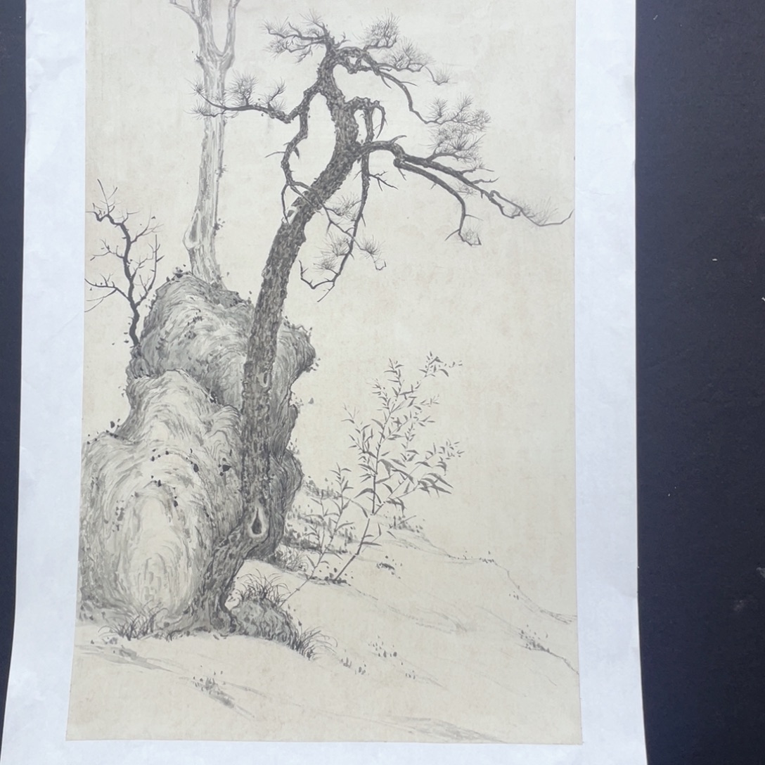 国画手绘国画，仿古山水
