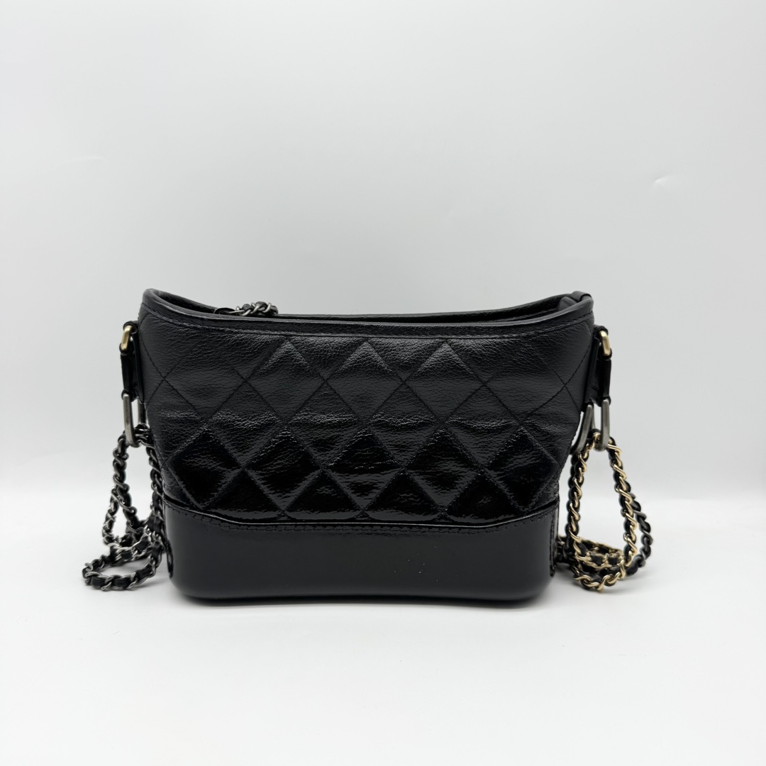 99新 Chanel/香奈儿 Gabrielle 黑色 菱格纹 流浪 链条 单肩 斜跨