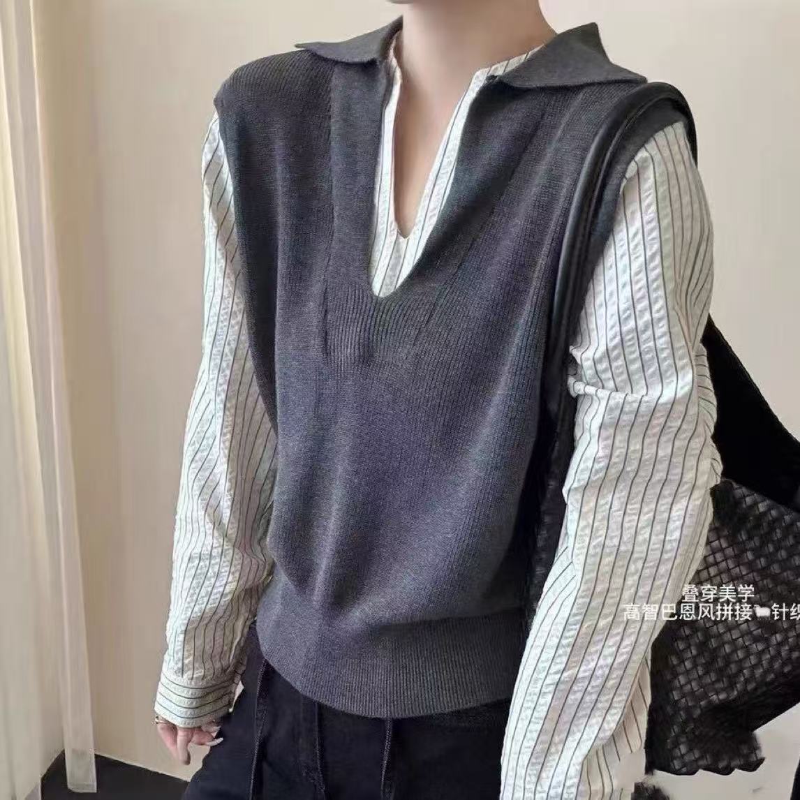 拍对应编号拍夏季短袖薄款针织衫宽松遮肉修身显瘦