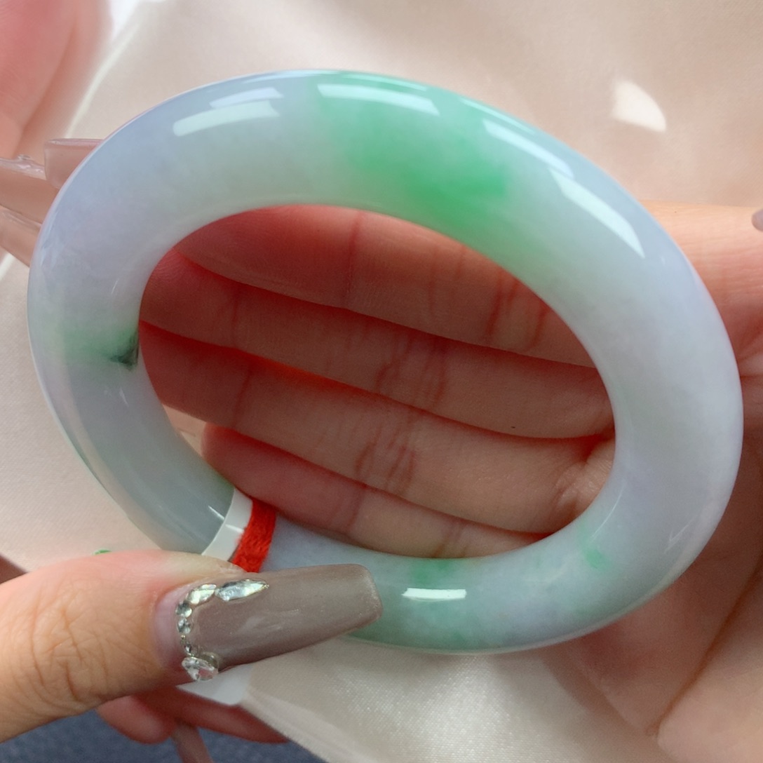 翡翠手镯未镶嵌54.6胖嘟嘟胖圆条