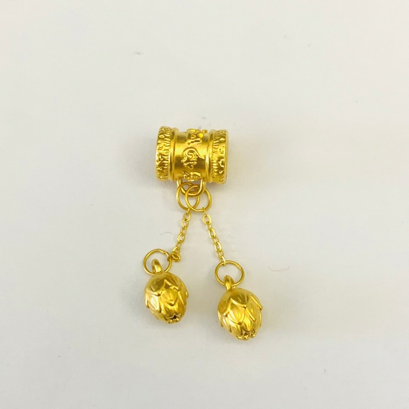 辉通黄金足金999六字真言莲蓬光面DP1024-01780