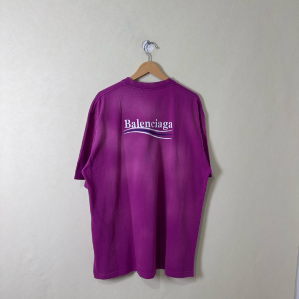 未使用 Balenciaga/巴黎世家 粉色可乐刺绣短袖 M码 