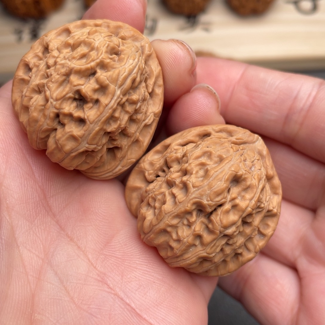 文玩核桃把件白狮子33