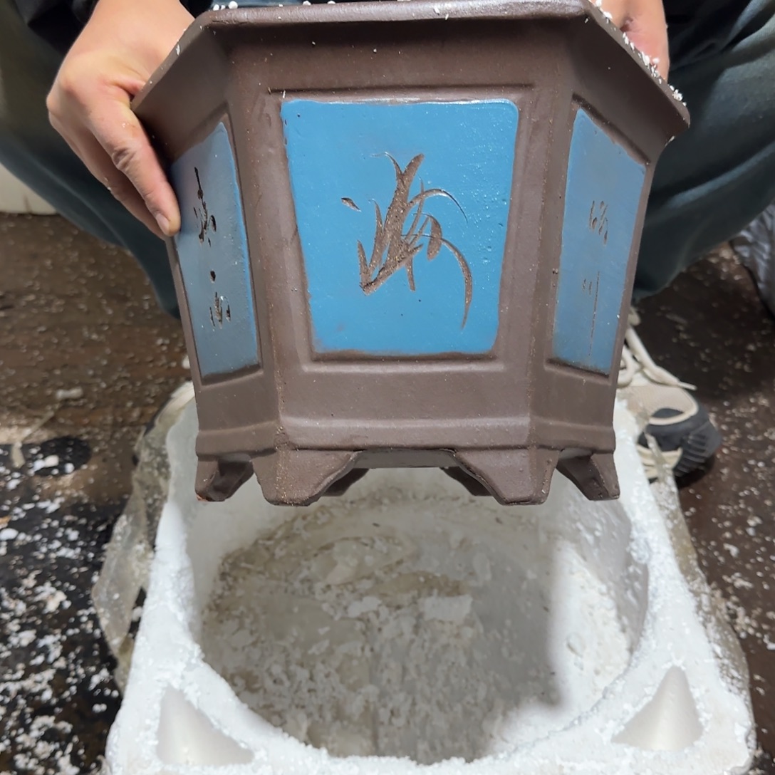 紫砂花盆口径27.23.17口径