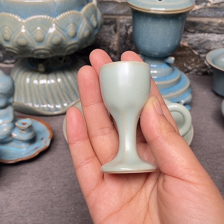 高足杯原矿复古釉