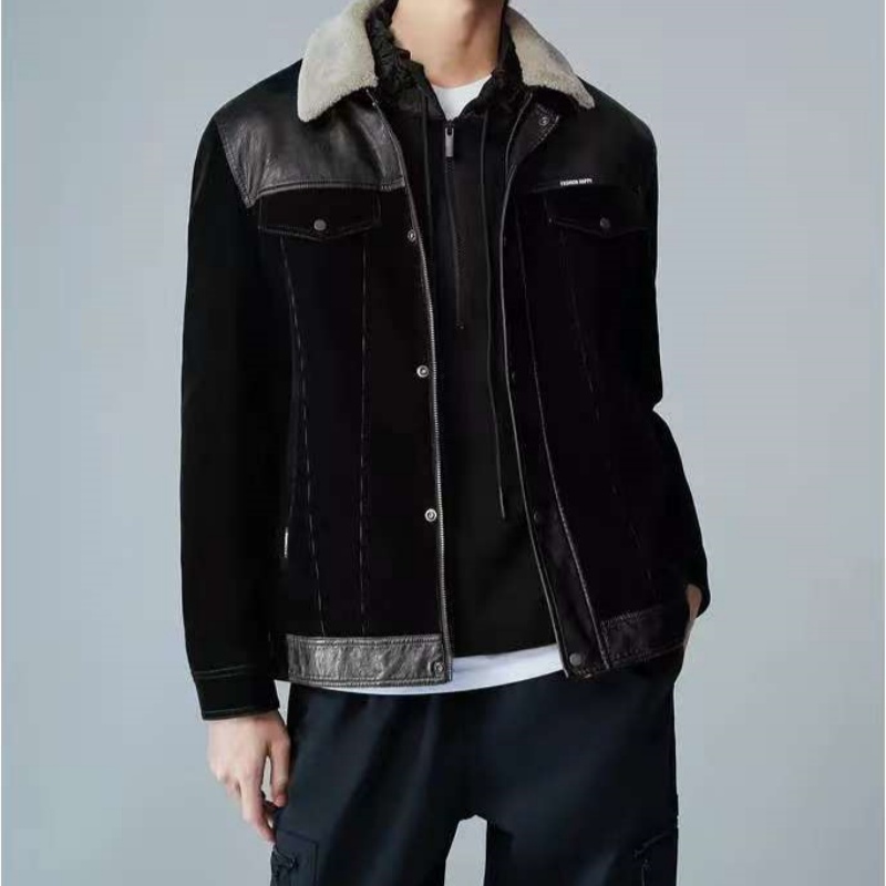 HS58剪标可拆卸翻领40绵羊毛聚能棉服