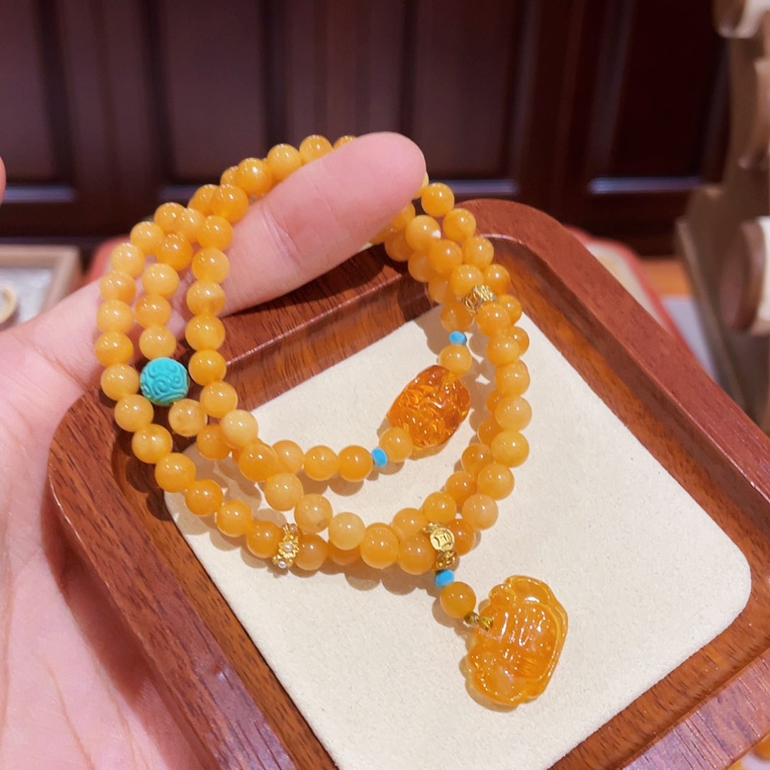 蜜蜡手链未镶嵌手串