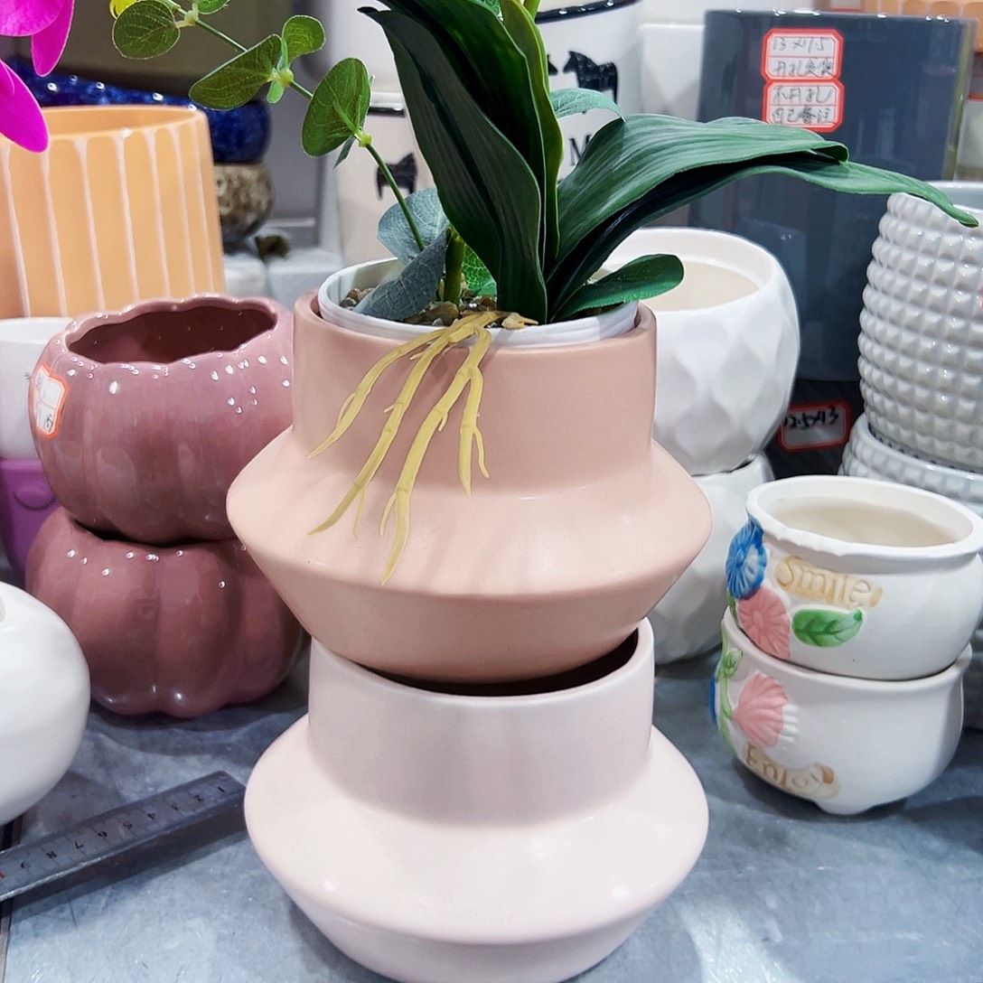 有孔，外贸尾单陶瓷花盆凑单10米包邮