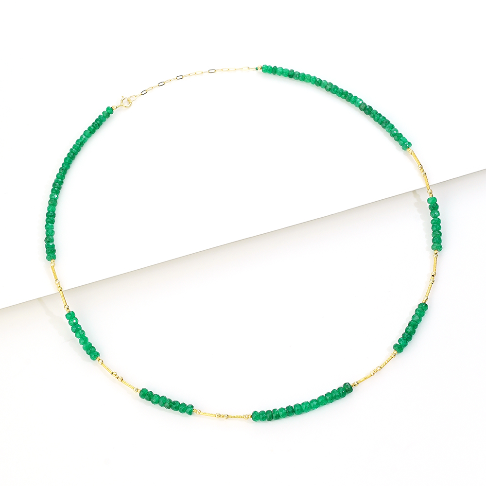 [时春]18K金祖母绿项链（38+5）46980