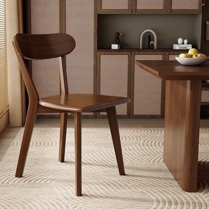 实木餐椅家用餐桌椅靠背椅简约北欧餐厅书桌椅橡木路易斯椅