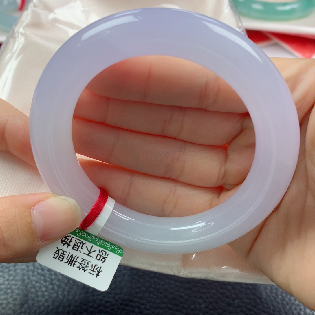 未镶嵌手镯翡翠缅甸天然翡翠A货55胖圆