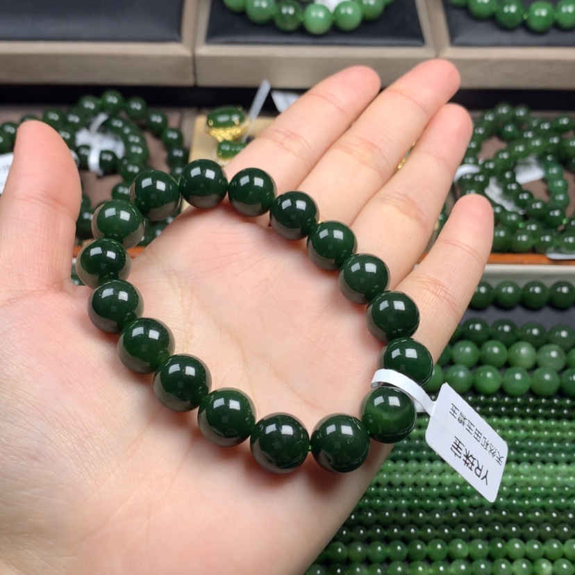 【闪购商品】和田玉（碧玉）手串未镶嵌L*H12mm