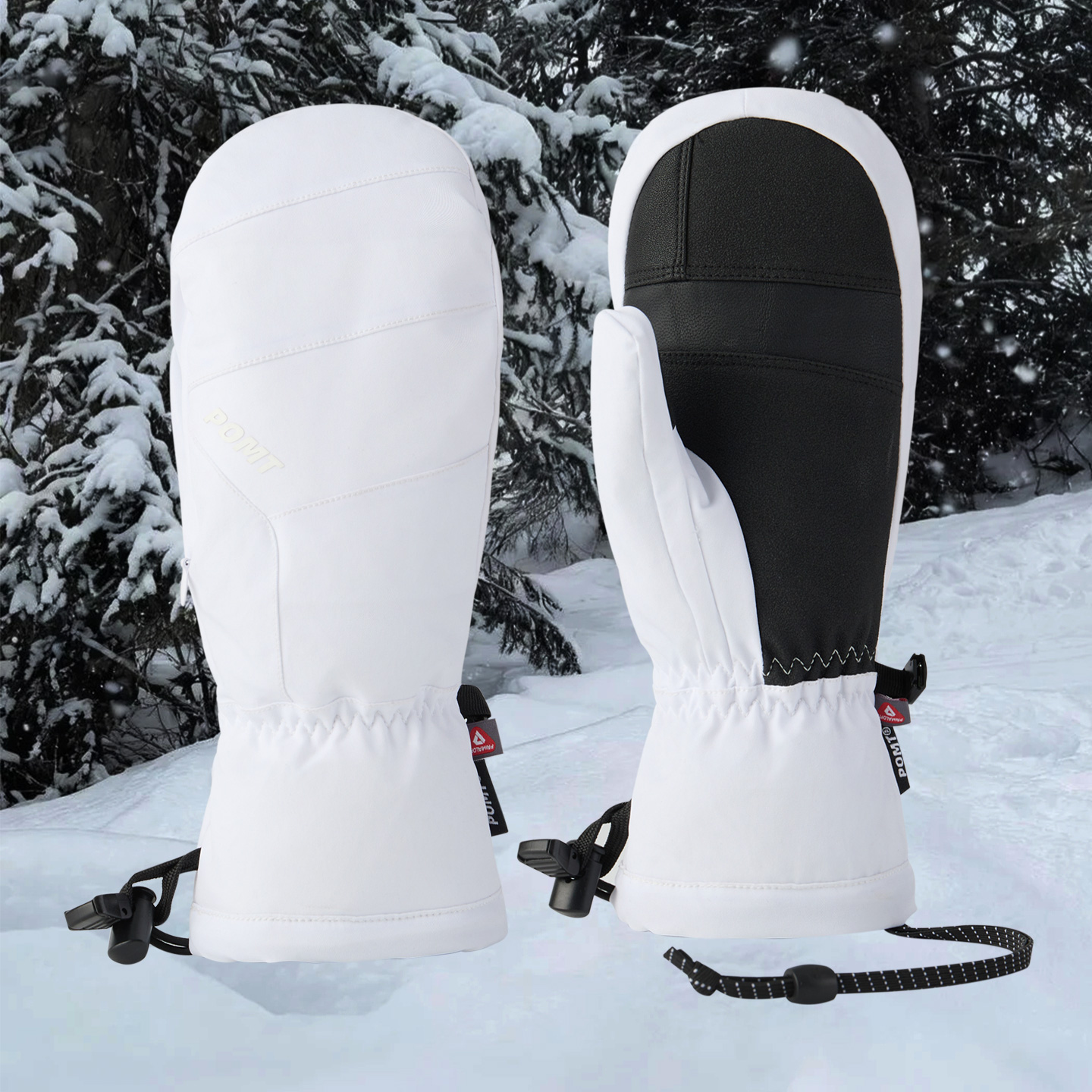 pomt单板滑雪手套并指内五指闷子专业防水户外保暖登山男女防寒