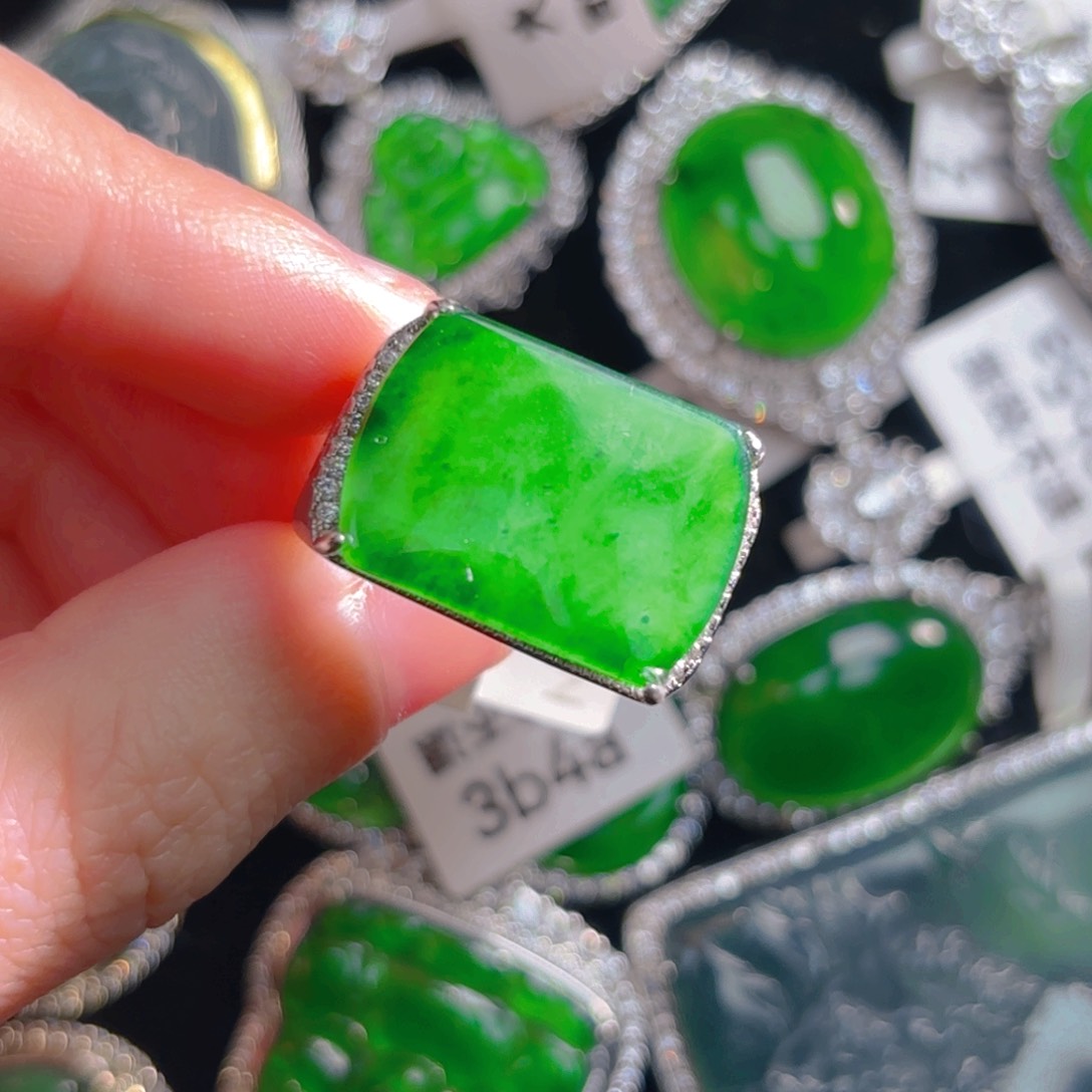 翡翠银S925镶嵌颈饰马鞍