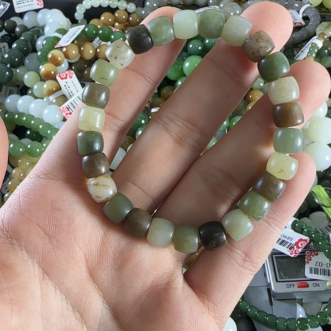 和田玉手链未镶嵌63