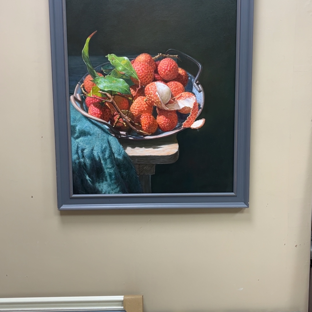 星***海手工手绘精品油画带框68+88厘米