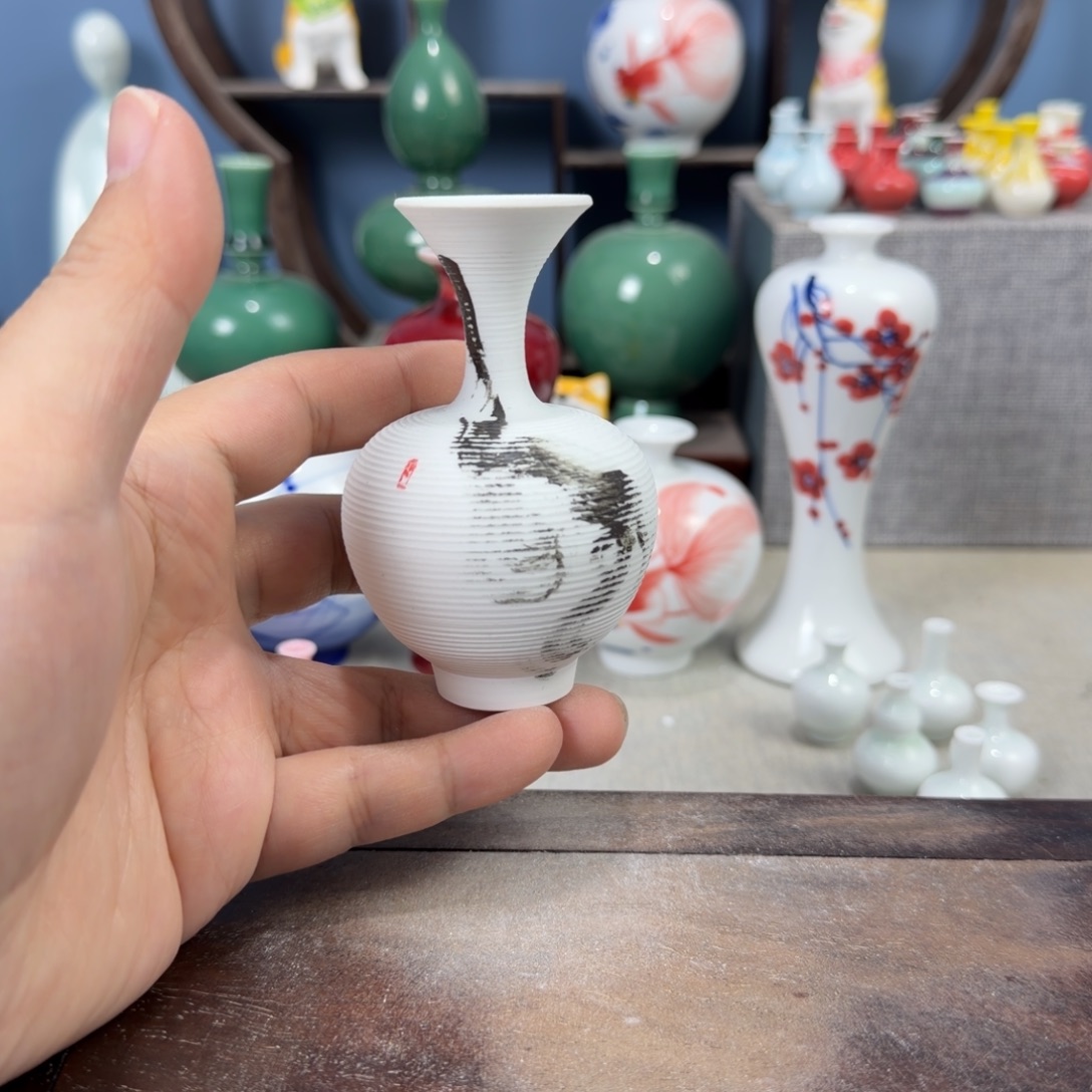陶瓷手工小花器摆件