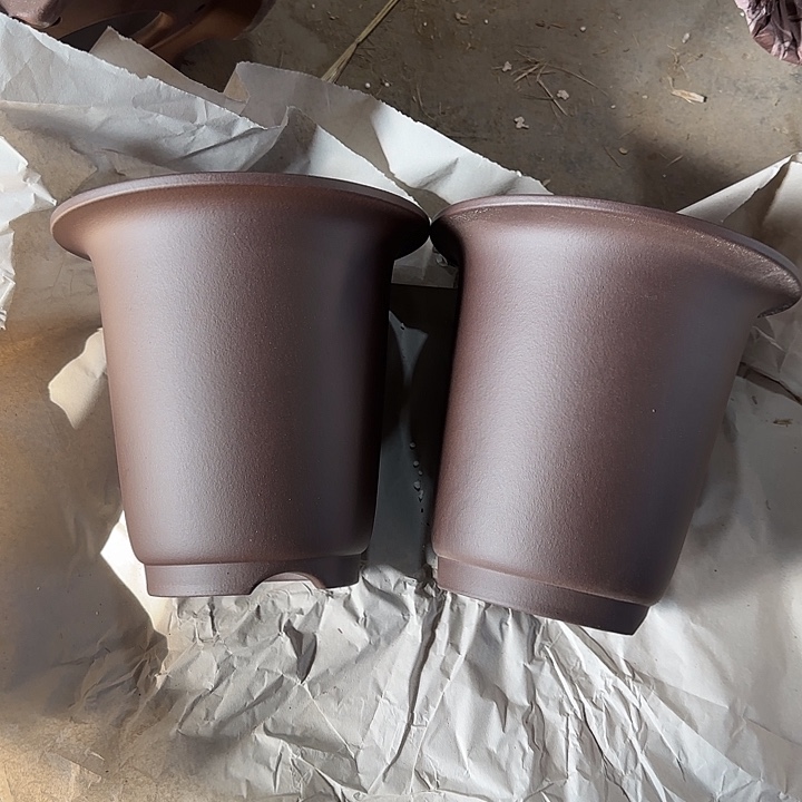 20×20两只手工兰花盆   