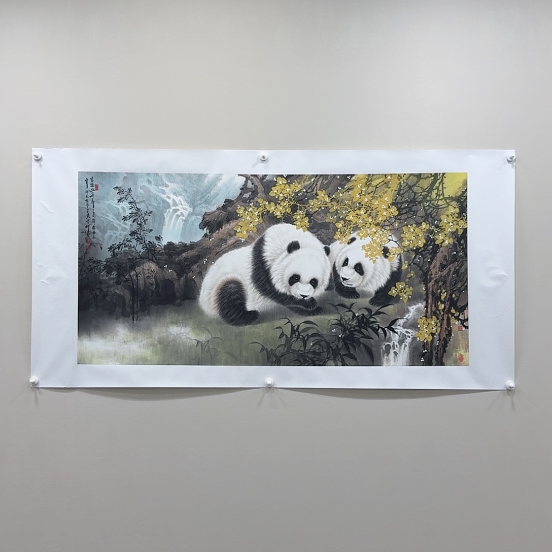 国画何西 中美协 140✖️70cm熊猫