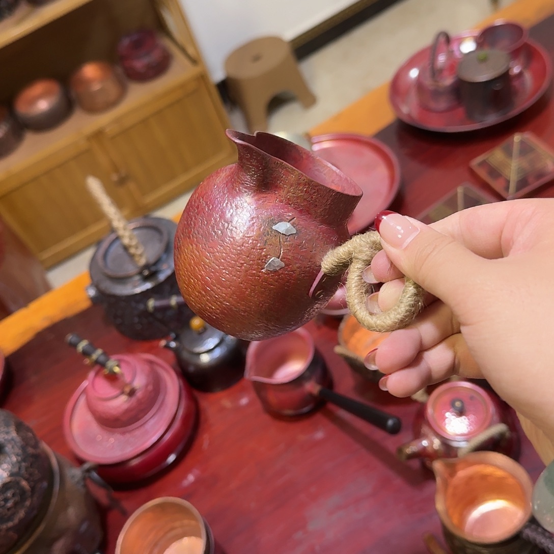 我***鱼紫铜手工制作摆件一个烤色
