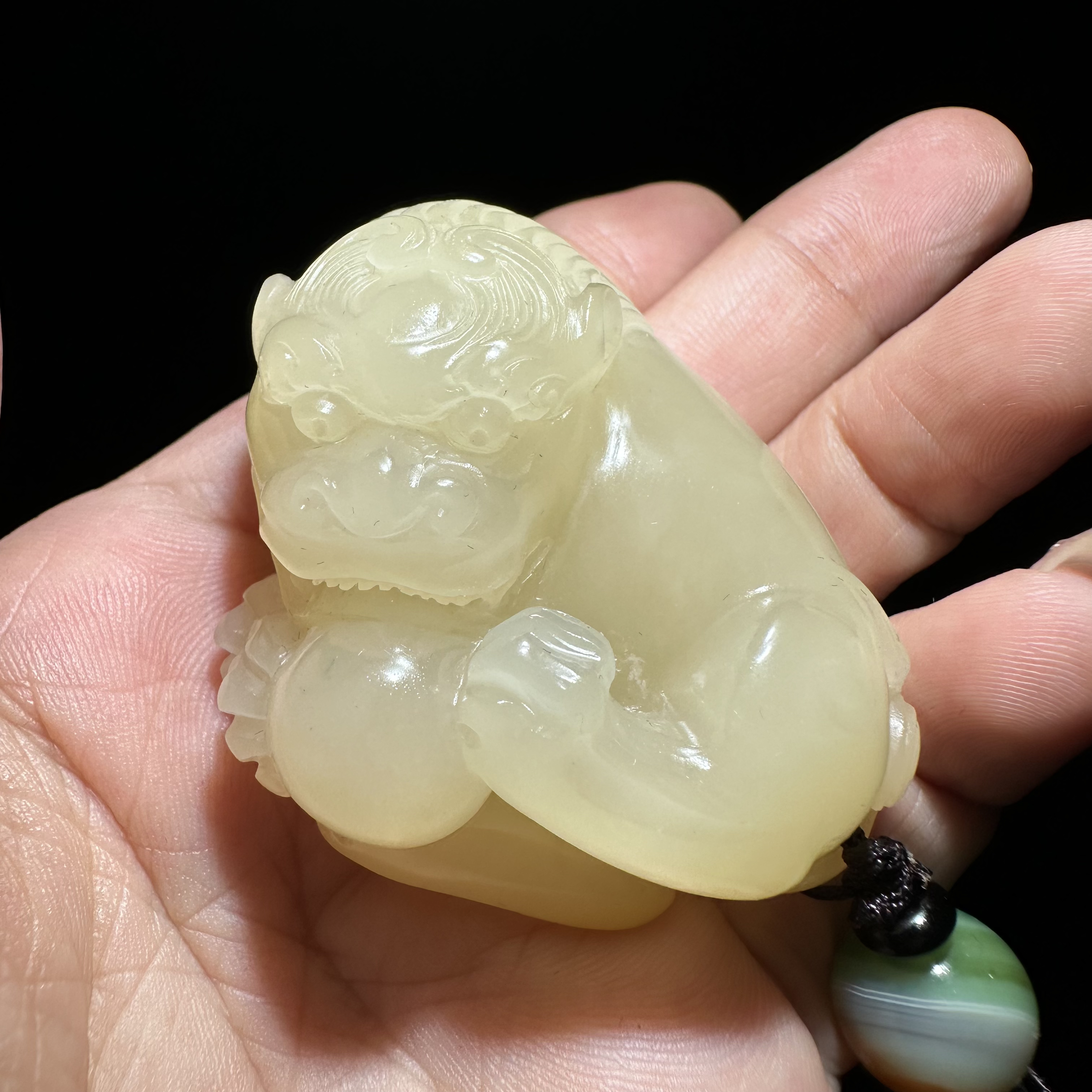 寿山芙蓉石·古狮把件