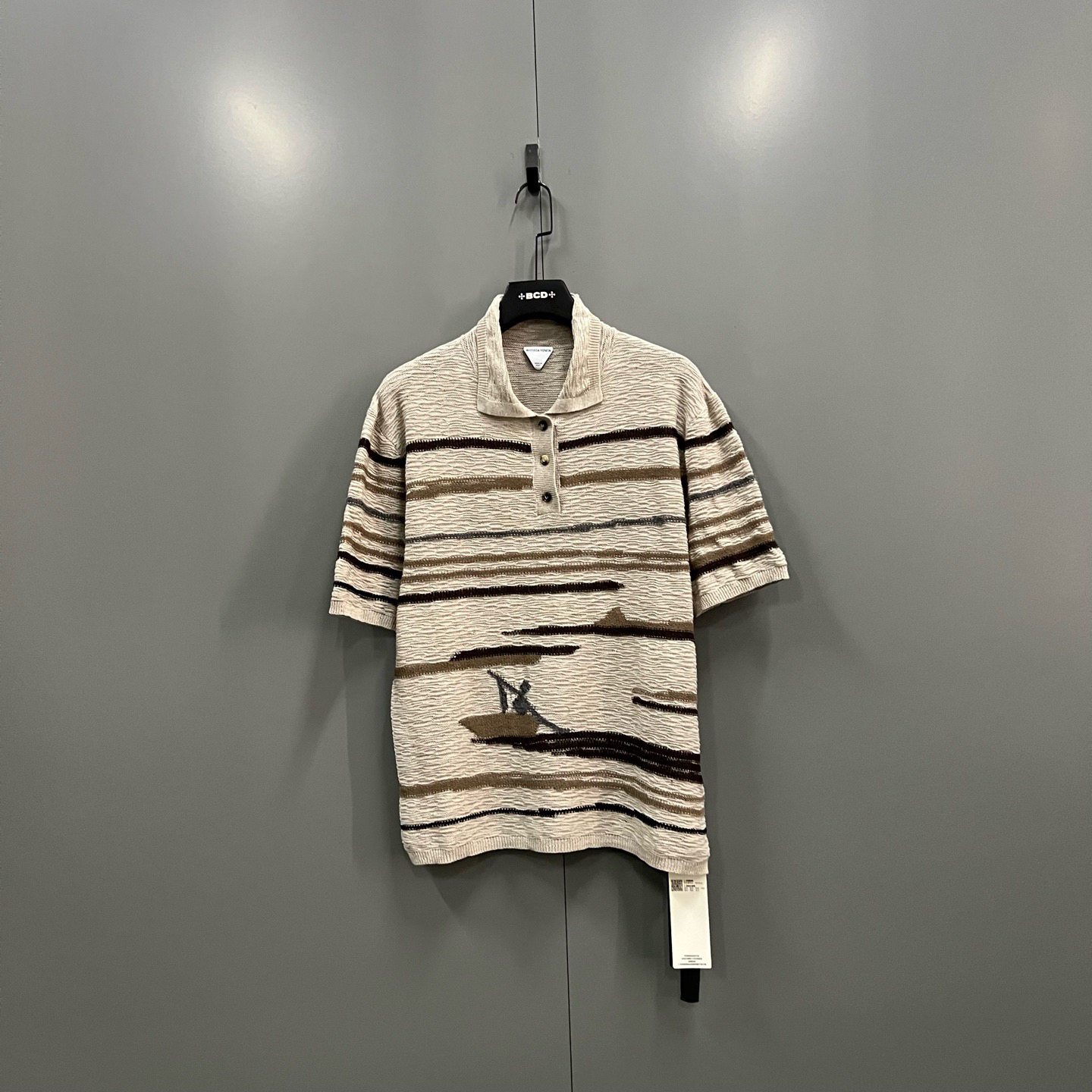 99新 BOTTEGA VENETA/葆蝶家 ab1130 018621 25春夏 polo衫 M码