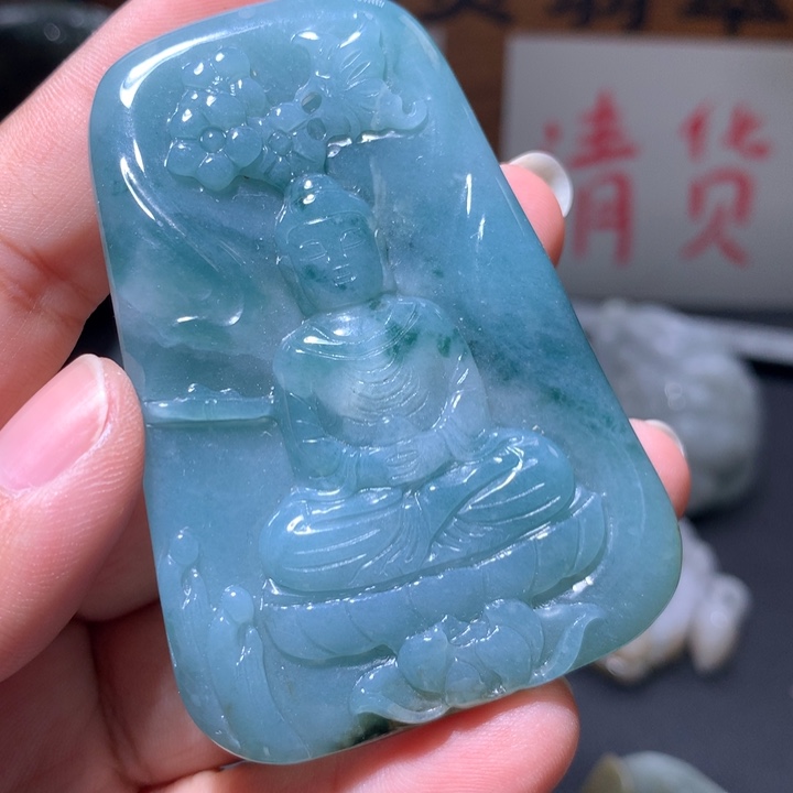 翡翠未镶嵌颈饰保真天然A货翡翠