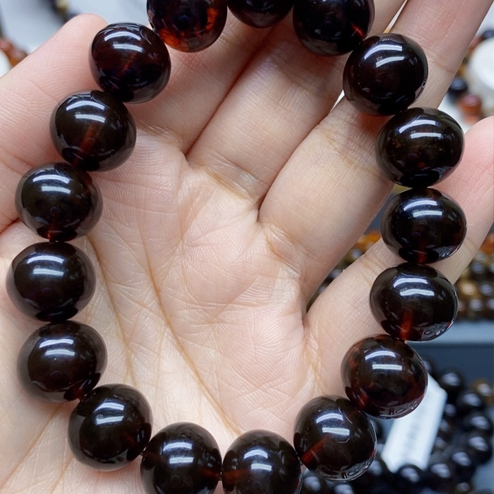 琥珀手链未镶嵌心**意琥珀13