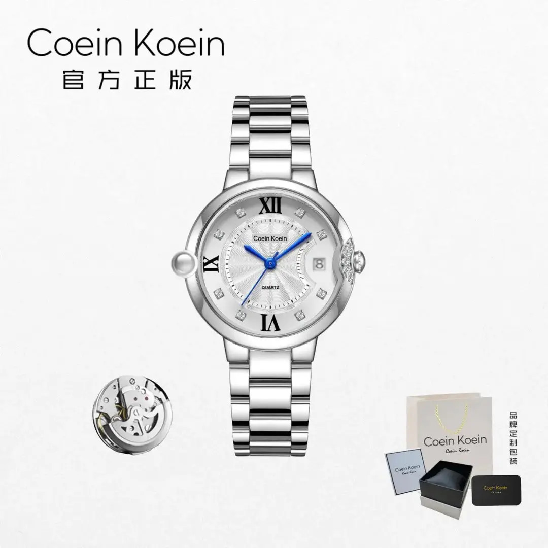 Coein Koein【官方正版】CK2098机械风蓝泡泡经典蓝针女士手腕表