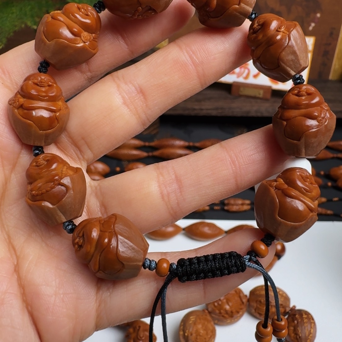 橄榄核手串/手链包衣八宝弥勒