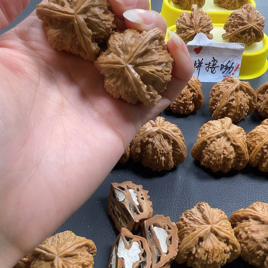 帅****吊坠文玩核桃拼接白奔