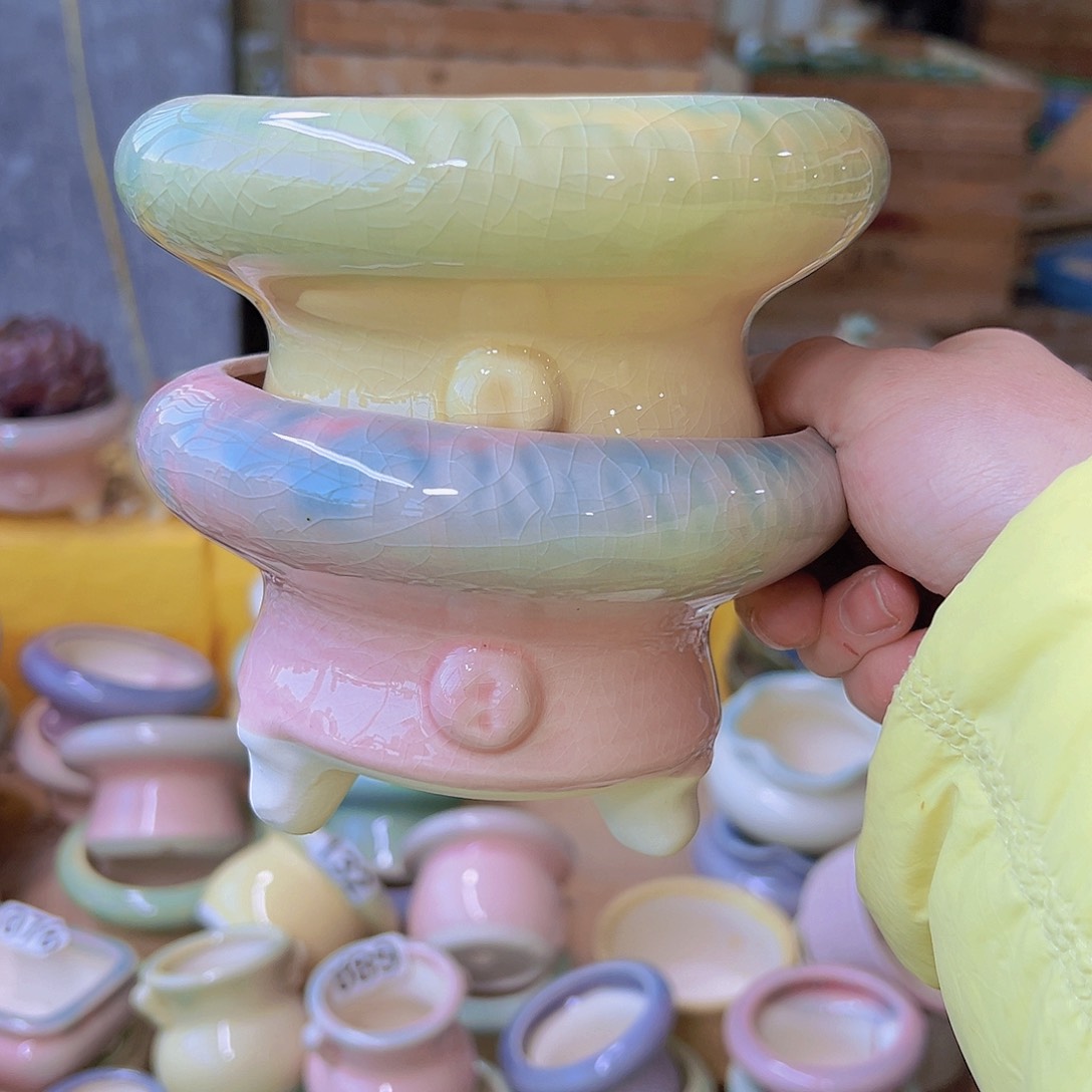 红陶陶瓷花盆当场满12包邮