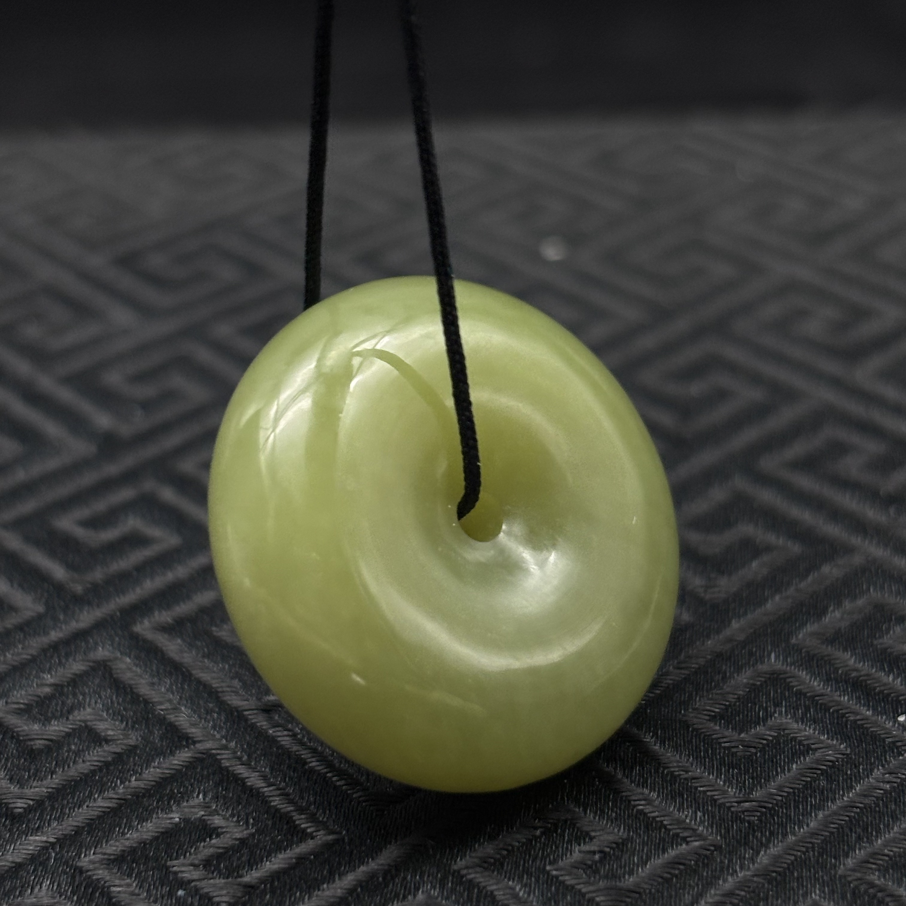 lot27和田玉黄玉平安扣/保利