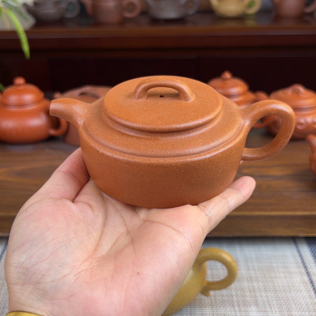 紫砂茶壶黄降坡线韵半手微瑕150cc