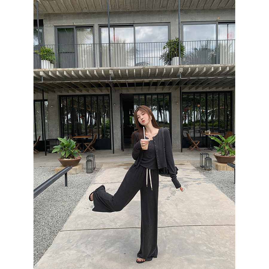 张贝贝 德林漫游 麻花编织抽绳 懒人穿搭三件套