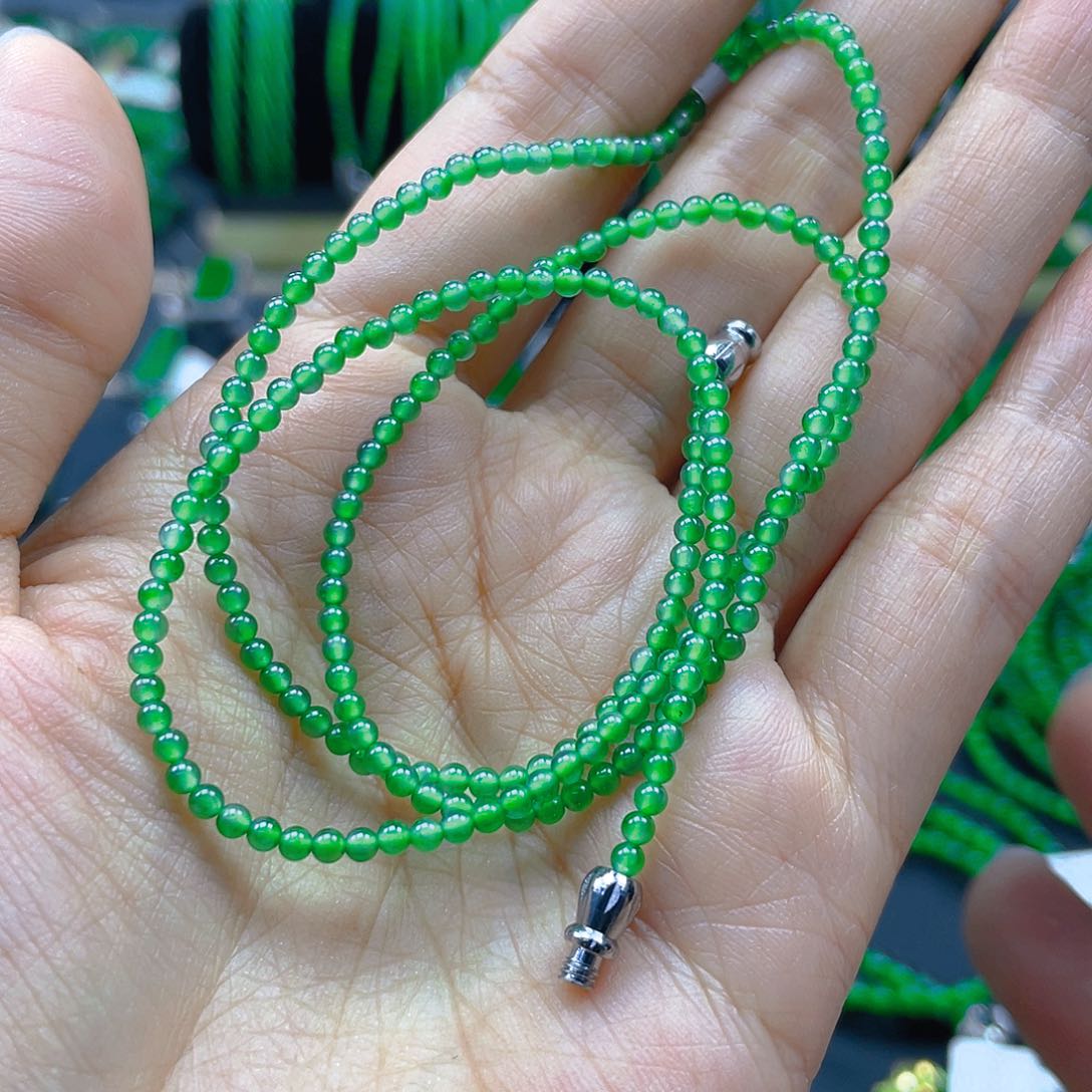 翡翠未镶嵌颈饰天然A货翡翠 2.5