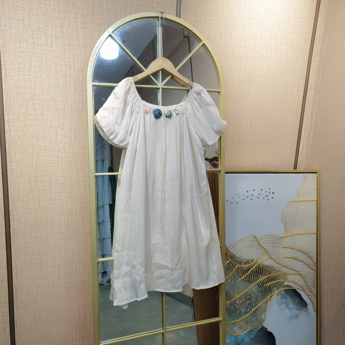 BG991孕妇杏色连衣裙90-130