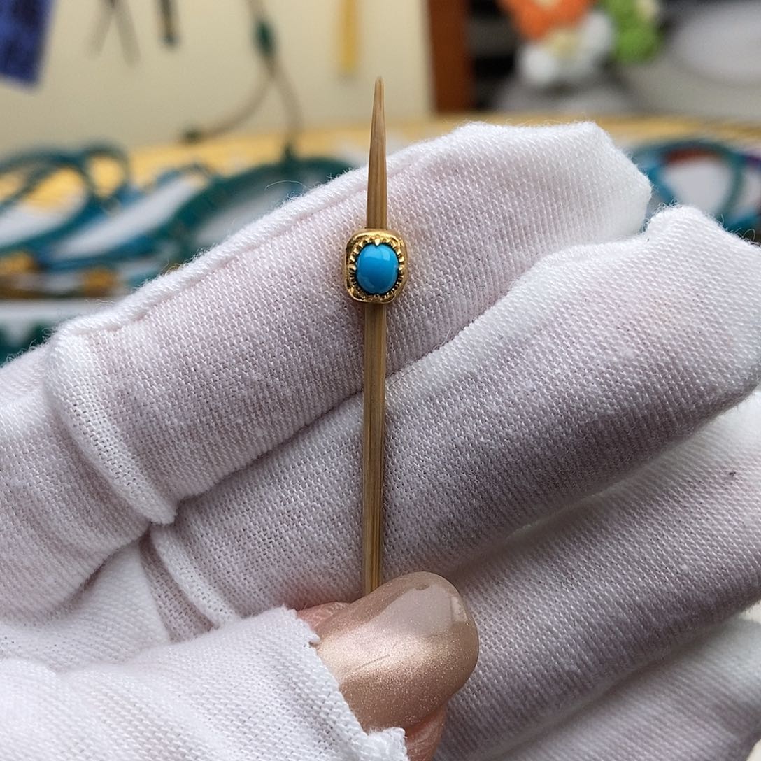 绿松石18K金镶嵌绿松石配饰h