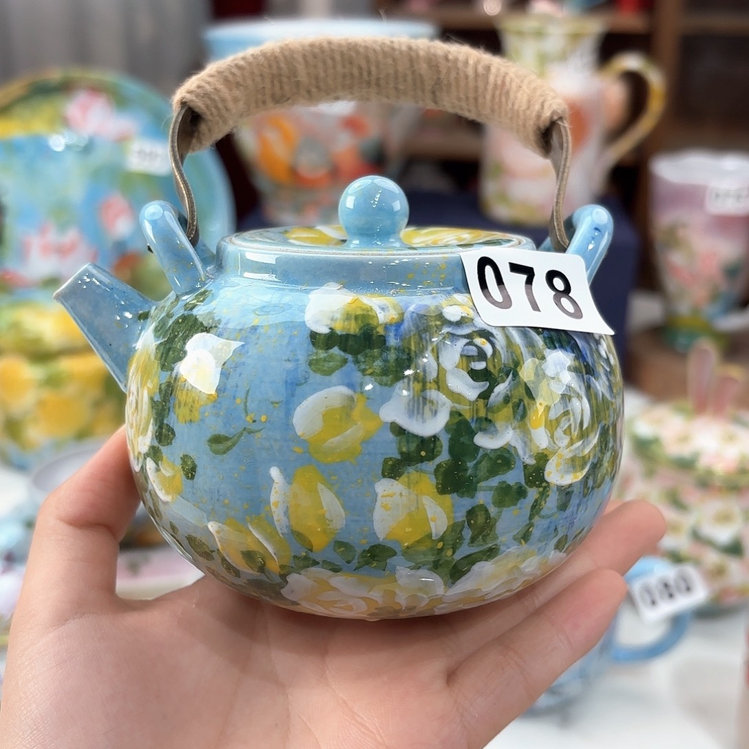 景德镇手绘高温釉下彩陶瓷茶具