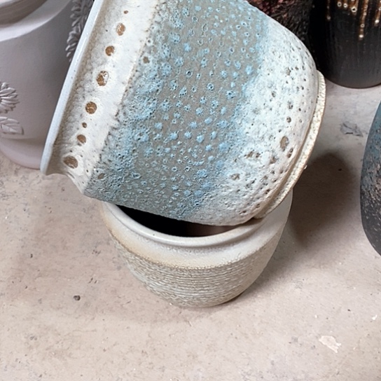 紫砂花盆口20高度20组合