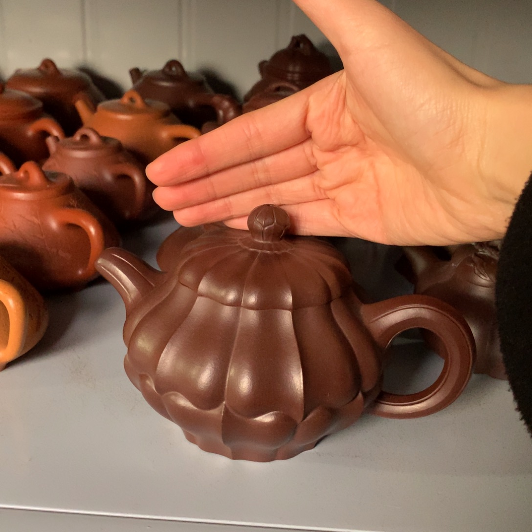 紫砂茶壶370毫升半手